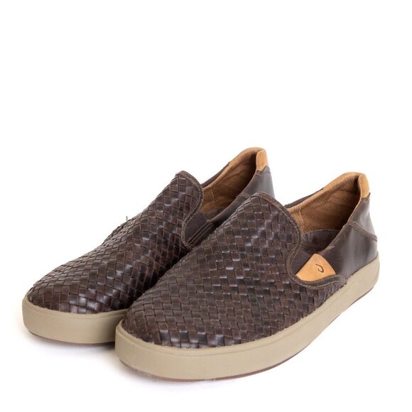 OluKai Brown Woven Loafers - Picture 4 of 16